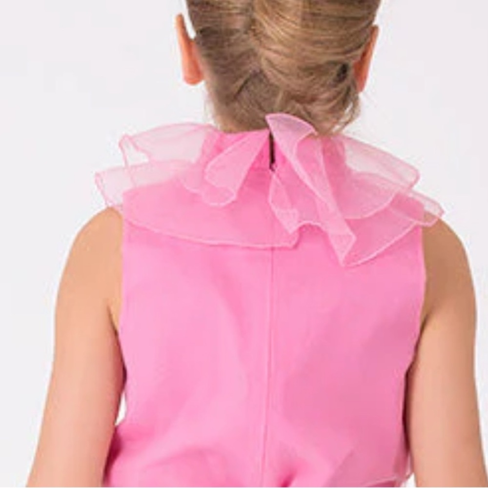 Pink Ruffle Top with Floral Skirt - Picture 2 of 2